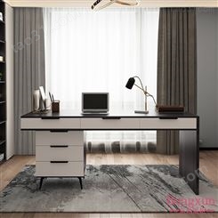 北欧现代电脑书桌一体桌简约小户型家用卧室书桌写字台书房办公桌组合书桌家用定制
