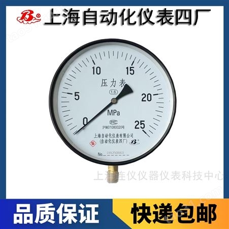 上海自动化仪表四厂Y-100氮气压力表