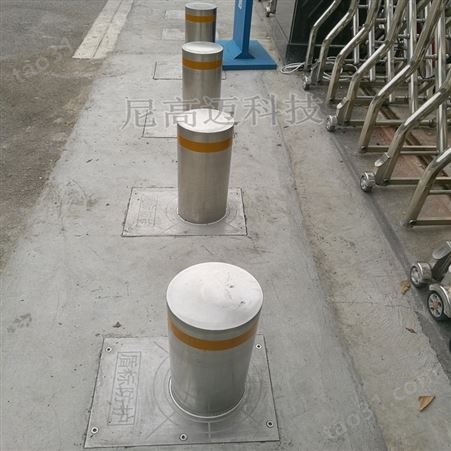 潮州全自动升降柱路障 遥控智能一体式液压升降柱 不锈钢伸缩阻车墩