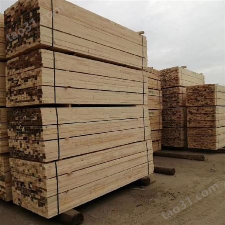 工地建筑木方 方木加工厂家 呈果木业批发5x10铁杉方木