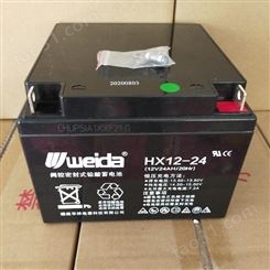 WEIDA蓄电池HX12-24 12V24AH 阀控式铅酸配电柜威达蓄电池