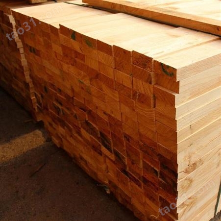 供应进口建筑木方材质 白松铁杉花旗松木方规格尺寸_呈果木业