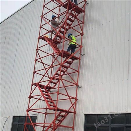 聚力金属定制 建筑安全爬梯 箱式安全爬梯 路桥施工安全爬梯 型号多样